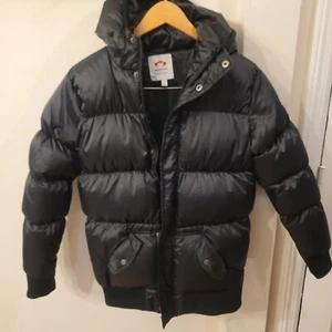 APPAMAN Youth 100% Down Puffer Jacket Black SIZE 14 EXCELLENT - Picture 1 of 17