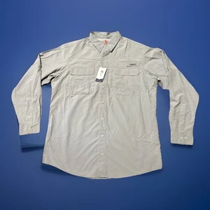 Camisa de Pesca World Wide Sportsman Manga Larga UPF 40 Secado Rápido Gris Talla XLT - Imagen 1 de 8