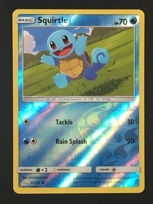 Pokemon TCG Squirtle 23/181 Reverse Holo Common SM Team-Up NM - Image 1 of 3