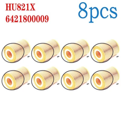 8pcs Engine Oil Filter For Mercedes-Benz Sprinter 2500 3500 6421800009 HU821X Foto 1 de 4