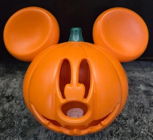 Small mickey mouse jack o lantern tealight Light Up Halloween Disney Pumpkin - Picture 1 of 4