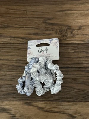 🩵 Goody X Love Shack Fancy Everblooming Rosettes Skinny Scrunchies 5ct Blue - Image 1 of 3