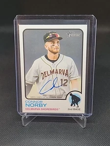 Connor Norby 2022 Topps Heritage Minor League Real One Auto #ROA-CN - Picture 1 of 2