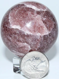 Brazilian Strawberry Quartz Sphere / 2.05" (52.07mm) / 6.80 oz (192.77gr) 3712 - Picture 1 of 17