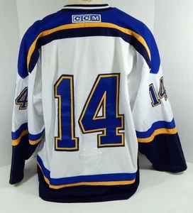 Camiseta deportiva blanca usada St. Louis Blues #14 2000-01 DP12206 - Imagen 1 de 9