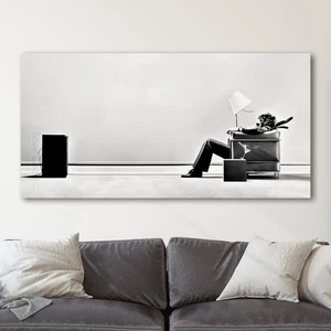 Blown Away Guy Iconic Ad 1979 Retro Music Canvas Wall Art Print - Picture 1 of 7