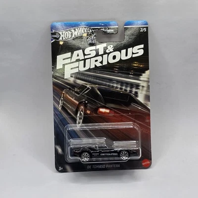 Hot Wheels Fast and Furious Black De Tomaso Pantera 1/64 Diecast Nuevo Foto 1 de 2