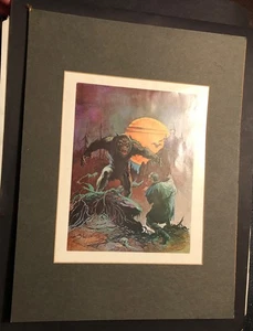 12.125” x 16.125” Matted FRANK FRAZETTA Wolfman print 8x10 NO FRAME - Picture 1 of 13