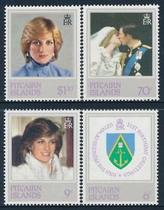 1982 PITCAIRN ISLANDS PRINCESS DIANA 21st BIRTHDAY SET OF 4 FINE MINT MNH - Picture 1 of 1