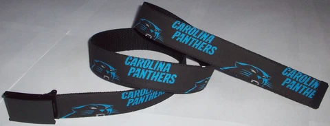 Carolina Panthers Belt & Buckle Football Fan Game Gear Team Apparel Pro NFL Shop Cover