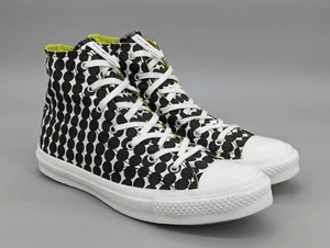 Camisetas altas Converse All Star para dama Chuck Taylor blancas negras a lunares talla 8 - Imagen 1 de 10