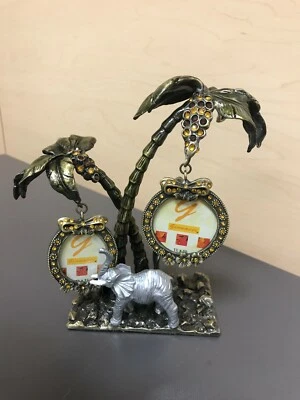 Handmade Vintage Palm tree with elephant Photo Frame Black Friday Sale - Image 1 of 4