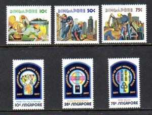 Briefmarken Singapur - Scott #'s 276-8, 279-81 - postfrisch - Bild 1 von 1