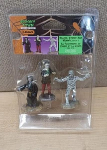 LEMAX Spooky Town REAPER ZOMBIE AND MUMMY #52136 Halloween Village - Set Of 3 - Picture 1 of 2