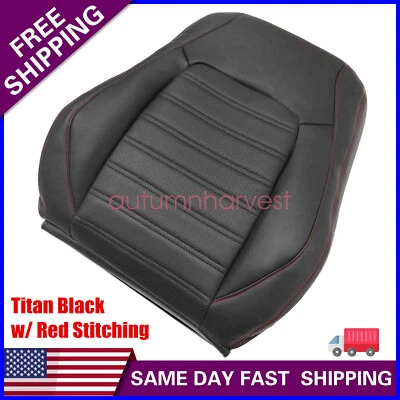 Cubierta de asiento de cuero negra con techo lateral de pasajero para Volkswagen Jetta GLI 2011-2018 Foto 1 de 4