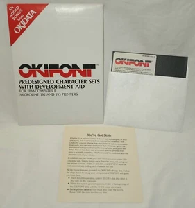 Vintage 1985 OKIFONT 5.25 Floppy Disk PN 33029001 Okidata Computer Software - Picture 1 of 6