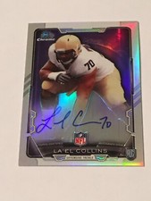 LA'EL COLLINS BOWMAN CHROME REFRACTOR AUTOGRAPH AUTO RC LSU TIGERS COWBOYS
