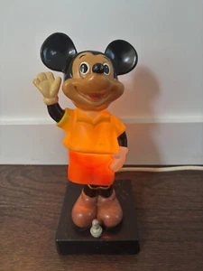 Lampada Topolino Walt Disney Vintage Funzionante Luce Notturna Sventolante Rimbalzo TOPOLINO - Foto 1 di 7