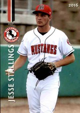 2016 Billings Mustangs Grandstand #33 Jesse Stallings Colfax Louisiana LA Card