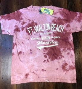 Fort Walton Beach Florida FL T-Shirt Tie Dye Youth Large Souvenir - Picture 1 of 9