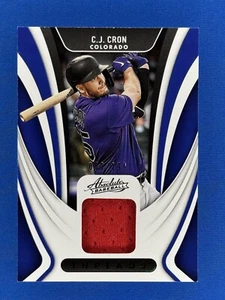 2022 Absolute #TR-CC C.J. Cron Threads Game Worn Relic Green /199 Rockies - Picture 1 of 2