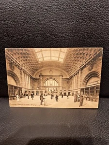 postkarte bahnhof leipzig eingangshalle gründerzeit gelaufen - Picture 1 of 2
