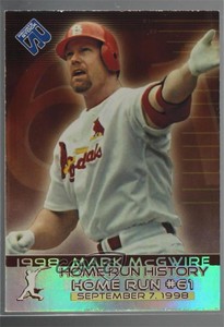 1999 Pacific Private Stock Home Run History Mark McGwire #1