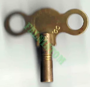 Llave de cuerda vintage de latón Ansonia Clock Co 4 mm 7 relojes - aproximadamente 1,75" de largo - Imagen 1 de 2
