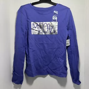Gap Kids Girls Purple Cat Shirt Long Sleeve Sz 6-7 Cute Graphic Top Casual Wear - Picture 1 of 3