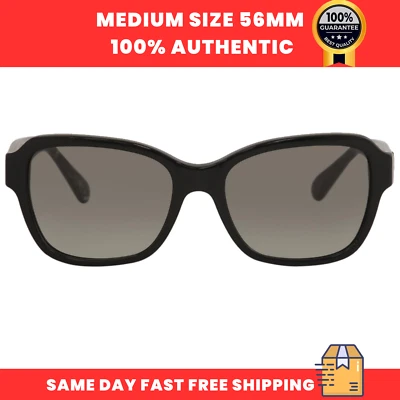 Gafas de sol Coach para mujer HC8232 551011 negro rectángulo gris degradado 56-17-140 mm Foto 1 de 4