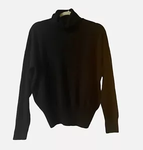 Suéter para mujer Madewell negro cuello de tortuga mezcla de lana talla mediana - Imagen 1 de 8