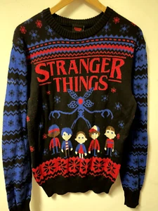 Stranger Things TV Show Demogorgon Ugly Christmas Sweater Size M Men's - Picture 1 of 5