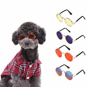 Runde Vintage Fotos Requisiten Katzenbrille Hund Haustier Brille Augenbekleidung Sonnenbrille