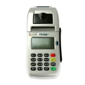 First Data FD100ti Credit Card Machine Used Powers On. No Power Cord - Picture 1 of 9