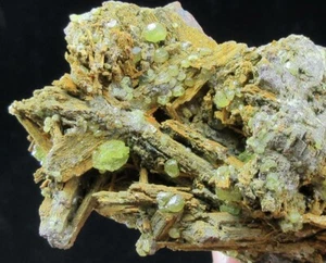 10,4 cm 192 g Stibnite y Valentinita y cristal de azufre nativo espécimen mineral, ¡China! - Imagen 1 de 13