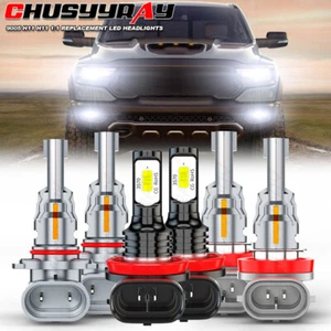 For Ram 4000 4500 5500 2020-2022 6x White LED Headlight Hi-Lo + Fog Light Bulbs - Picture 1 of 16