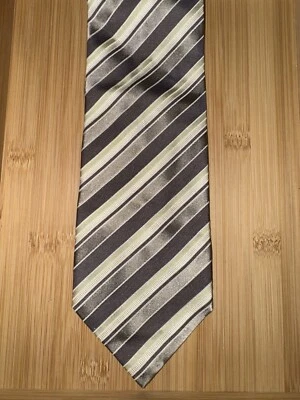 Gravata de seda listrada multicolorida Banana Republic Itália - 58L 3,75W - Imagem 1 de 2