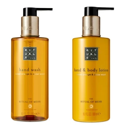 Rituals of Mehr Sweet Orange & Cedar Wood  Hand Wash & Hand Lotion Duo 2 x 300ml - Image 1 of 2