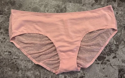 NUEVO CON ETIQUETAS BRAGAS HIPHUGGER VICTORIA'S SECRET L ROSA REBAÑO LUNARES ESPALDA ACANALADA RARAS Foto 1 de 4