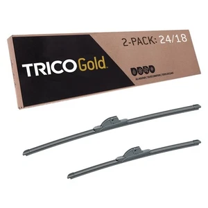 Gold 24" + 18" Premium Automotive Replacement Windshield Wiper Blades (Set of... - Picture 1 of 8