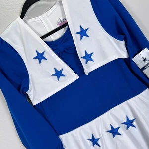 Dallas Cowboys Cheerleaders Dress NFL Authentic Blue White Stars Girls XL (16) - Picture 1 of 8