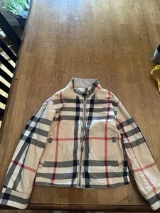 Kids Burberry Reversible Jacket Novacheck Plaid Grey Size 4y - Picture 1 of 8