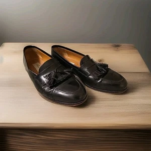 Mezlan Santander Black Leather Kiltie Tassel Loafers Men's 11 W, Made In Spain - Picture 1 of 6