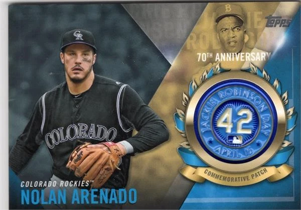 Nolan Arenado baseball card 2017 Topps Commemorative Jackie Robinson Patch JRPCN - Image 1 of 1