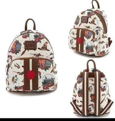 Loungefly Harry Potter Backpack Pottered Womens Double Strap Shoulder Bag Purse