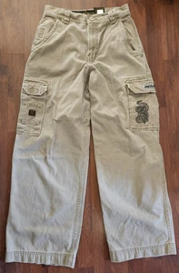 Vintage JNCO Serpent Baggy Wide Leg Khaki Cargo Hose Gr.30x30 Style M1371TAC - Bild 1 von 21