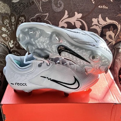 Nike Hyperdiamond 4 Elite Softball Cleats White CZ5917-102 Womens Sz 9 - Image 1 of 4