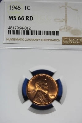 1945 - NGC 1C MS66RD LINCOLN WHEAT CENT #B50794 - Image 1 of 2