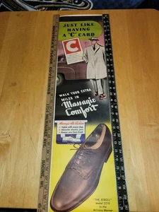 Vintage Weyenberg Mens Shoes Store Display Poster 43" X 9" VHTF The Stroll - Picture 1 of 9