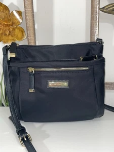 Calvin Klein Black Nylon Crossbody Shoulder Bag with Gold Hardware – - Picture 1 of 11
